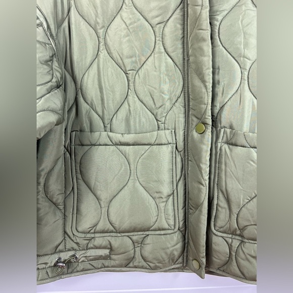 Lucky brand quilted puffer jacket size small army green - Picture 2 of 6